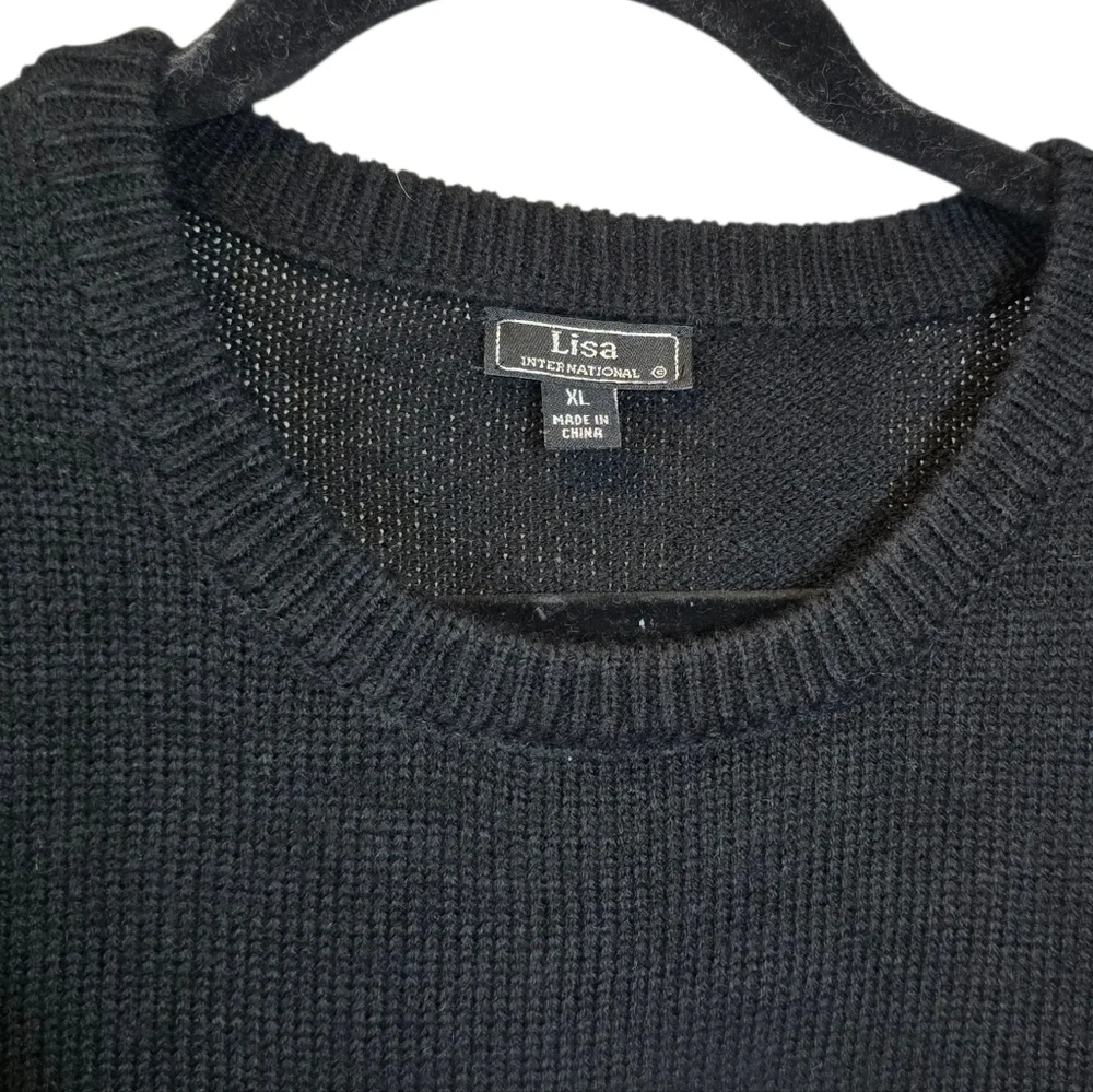 Lisa International Christmas Sweater Sequin Faux Fur Stocking Santa Elf Boot XL - Picture 2 of 10